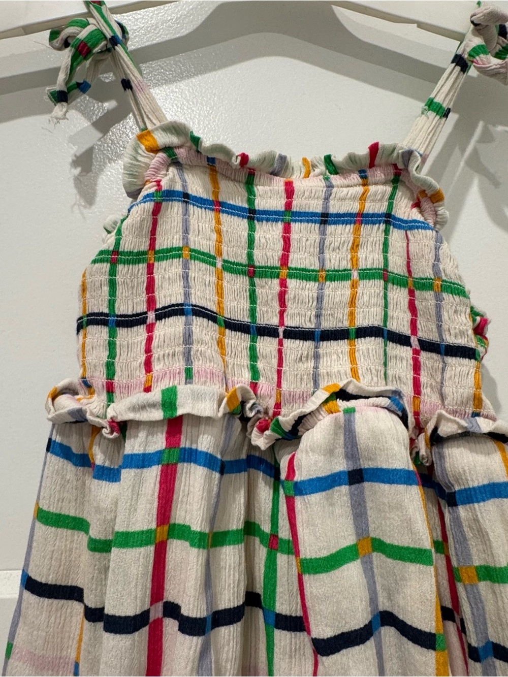 Tucker + Tate Girls Smocked Plaid Maxi Dress size 6 - Picture 3 of 7